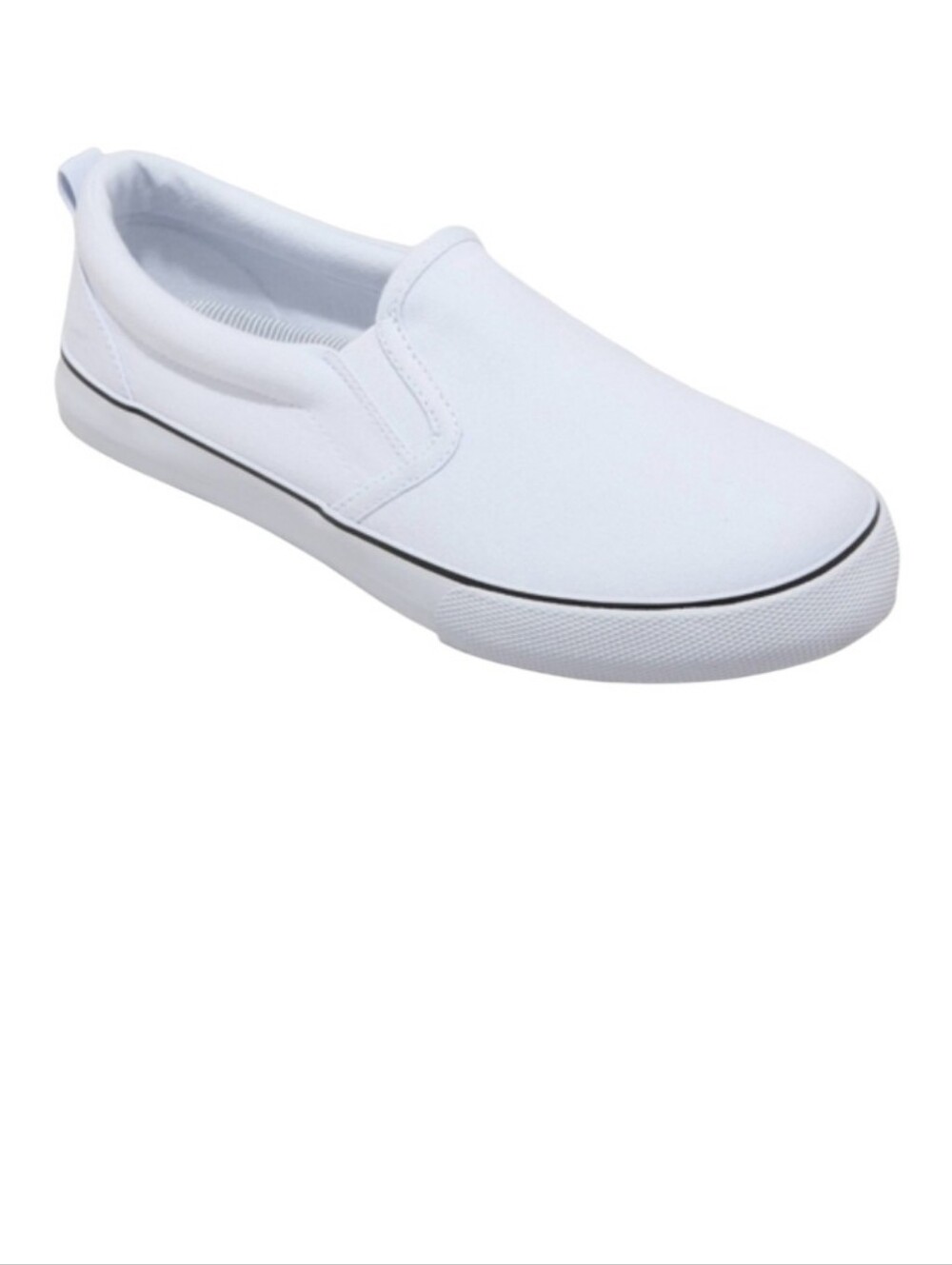 Women's White Slip-On Canvas Sneakers Sz 12 Nwt